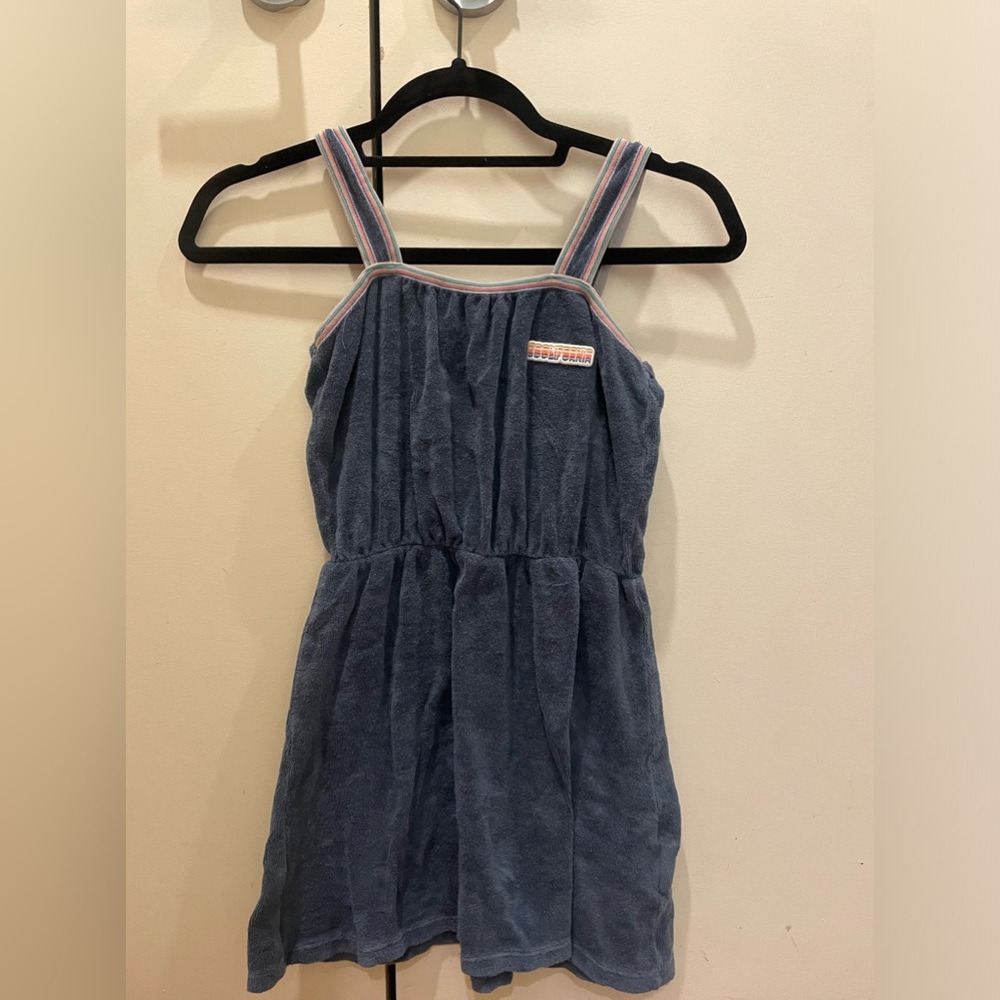 Blue terry cloth “Coolifornia” dress